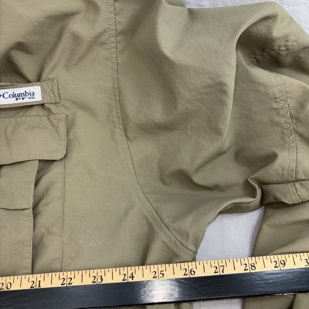Columbia PFG Omni-Shade Shirt Men's Size XL/TG Tan Nylon Vented Fishing - Picture 7 of 8